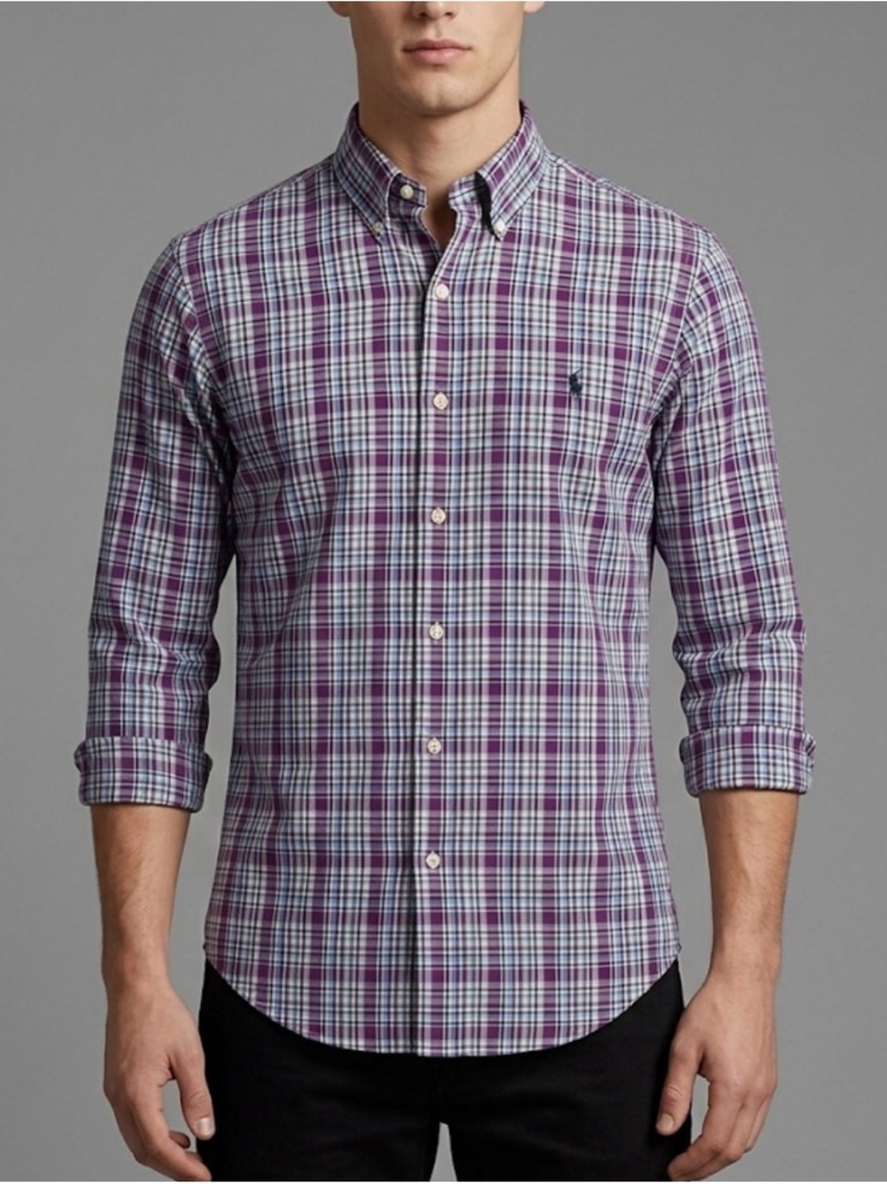 Polo Ralph Lauren Performance Plaid Slim Fit Shirt S